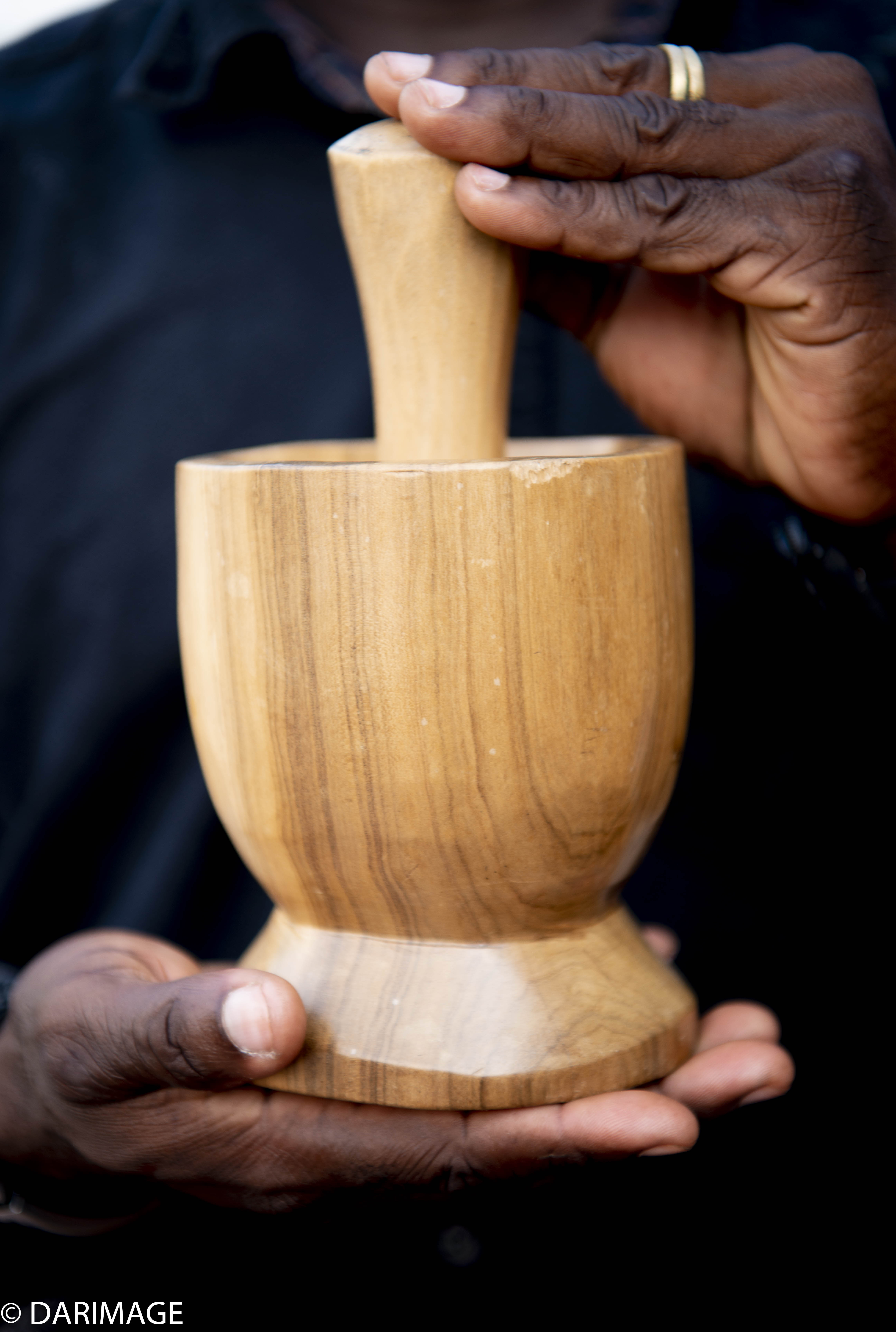Mortier en bois bété